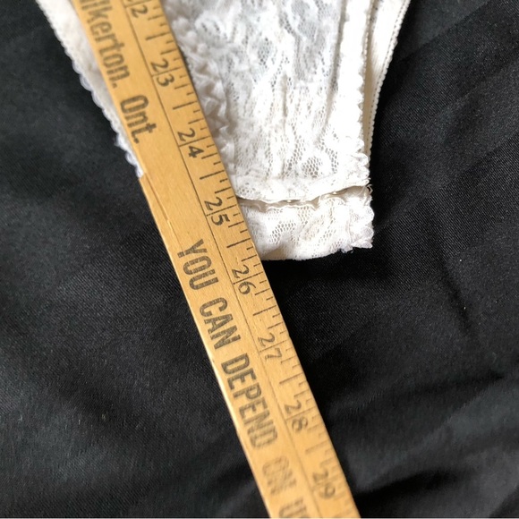 Vtg White Lace Bodysuit - Picture 8 of 8